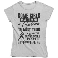 My Favorite Baseball Player Calls Me Mom Ladies T Shirt My Favorite Baseball Player Calls Me Mom Ladies T Shirt