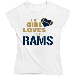 This Girl Loves Her Rams Football T Shirt - St. Louis Rams Team Colors Ladies T Shirt This Girl Loves Her Rams Football T Shirt - St. Louis Rams Team Colors Ladies T Shirt