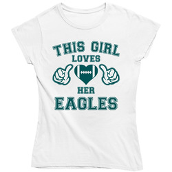 This Girl Loves Her Eagles Football Ladies T Shirt