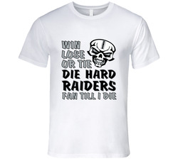 Die Hard Raiders Fan Until I Die Football T Shirt - Oakland Raiders Team Colors T Shirt