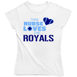 This Nurse Loves The Royals Baseball T Shirt - Kansas City Royals Team Colors Ladies T Shirt