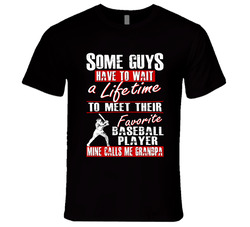 The Grandpa Baseball T Shirt - My Grandson Is My Favorite Baseball Player T Shirt