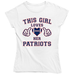 This Girl Loves Her New England Patriots Football Ladies T Shirt