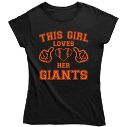This Girl Loves Her San Francisco Giants Baseball Heart Ladies T Shirt