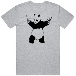Panda With Guns Banksy Graffiti T Shirt Panda With Guns Banksy Graffiti T Shirt