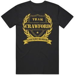 Terence Crawford Team Crawford Lifetime Member Boxing T Shirt Terence Crawford Team Crawford Lifetime Member Boxing T Shirt
