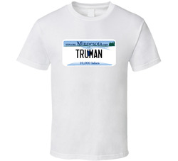 Truman Minnesota Custom Name License Plate Customizable T Shirt Truman Minnesota Custom Name License Plate Customizable T Shirt