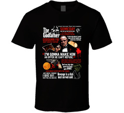 The Godfather Classic Mafia Gangster Movie Collage Poster Quote Mashup Fan T Shirt