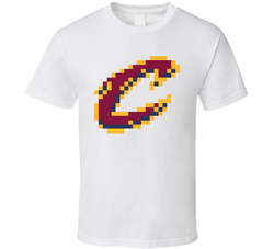 Cleveland Basketball Team Pixelated 8 Bit Logo Fan T Shirt Cleveland Basketball Team Pixelated 8 Bit Logo Fan T Shirt