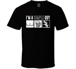 Chicago Baseball I'm A Simple Guy Boobs Beer Sports Fan T Shirt