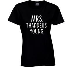 Mrs Thaddeus Young Indiana Basketball Team Fan Ladies T Shirt Mrs Thaddeus Young Indiana Basketball Team Fan Ladies T Shirt
