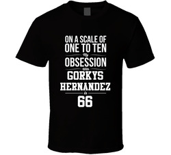 On A Scale Of One To Ten My Obsession With Gorkys Hernandez Is 66 San Francisco Baseball Fan T Shirt On A Scale Of One To Ten My Obsession With Gorkys Hernandez Is 66 San Francisco Baseball Fan T Shirt