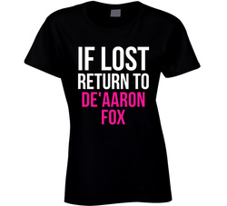 If Lost Return To De'aaron Fox Sacramento Basketball Team Fan Ladies T Shirt If Lost Return To De'aaron Fox Sacramento Basketball Team Fan Ladies T Shirt
