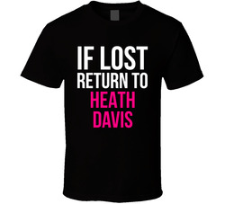 If Lost Return To Male Actor Movie Fan Customizable T Shirt If Lost Return To Male Actor Movie Fan Customizable T Shirt