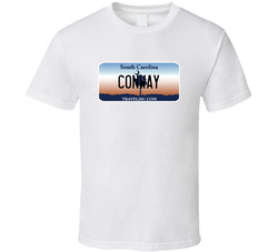 Conway South Carolina Custom Name License Plate Customizable T Shirt Conway South Carolina Custom Name License Plate Customizable T Shirt