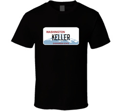 Keller Washington Custom Name License Plate Customizable T Shirt Keller Washington Custom Name License Plate Customizable T Shirt