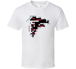 Atlanta Football Nfl Team Pixelated 8 Bit Logo Fan T Shirt