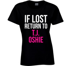 If Lost Return To T.j. Oshie Washington Hockey Team Fan Ladies T Shirt If Lost Return To T.j. Oshie Washington Hockey Team Fan Ladies T Shirt
