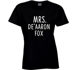 Mrs De'aaron Fox Sacramento Basketball Team Fan Ladies T Shirt Mrs De'aaron Fox Sacramento Basketball Team Fan Ladies T Shirt