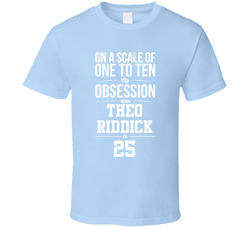 On A Scale Of One To Ten My Obsession With Theo Riddick Is 25 Detroit Football Fan T Shirt On A Scale Of One To Ten My Obsession With Theo Riddick Is 25 Detroit Football Fan T Shirt