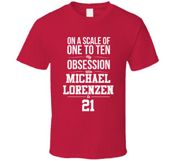 On A Scale Of One To Ten My Obsession With Michael Lorenzen Is 21 Cincinnati Baseball Fan T Shirt On A Scale Of One To Ten My Obsession With Michael Lorenzen Is 21 Cincinnati Baseball Fan T Shirt