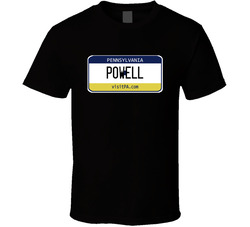 Powell Pennsylvania Custom Name License Plate Customizable T Shirt Powell Pennsylvania Custom Name License Plate Customizable T Shirt