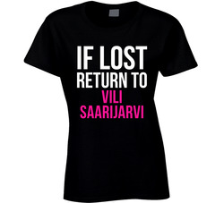 If Lost Return To Vili Saarijarvi Detroit Hockey Team Fan Ladies T Shirt If Lost Return To Vili Saarijarvi Detroit Hockey Team Fan Ladies T Shirt