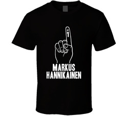 Markus Hannikainen Number 1 Finger Columbus Hockey Team Fan T Shirt Markus Hannikainen Number 1 Finger Columbus Hockey Team Fan T Shirt