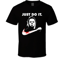 Just Do It Halloween Michael Myers Logo Parody Retro Horror Film Fan T Shirt Just Do It Halloween Michael Myers Logo Parody Retro Horror Film Fan T Shirt
