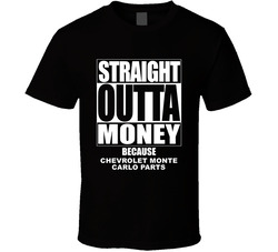 Chevrolet Monte Carlo Straight Outta Money Cause Car Parts Funny Car Lovers T Shirt Chevrolet Monte Carlo Straight Outta Money Cause Car Parts Funny Car Lovers T Shirt