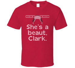She's A Beaut Clark National Lampoons Christmas Vacation Quote Knit T Shirt She's A Beaut Clark National Lampoons Christmas Vacation Quote Knit T Shirt