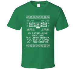 Eating Junk Food Quote Home Alone Ugly Christmas Sweater Funny Holiday Gift T Shirt Eating Junk Food Quote Home Alone Ugly Christmas Sweater Funny Holiday Gift T Shirt