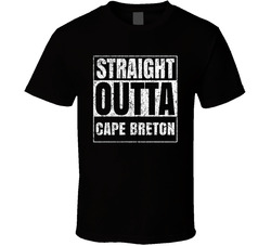 Straight Outta Cape Breton Canada Parody City Worn Look T Shirt Straight Outta Cape Breton Canada Parody City Worn Look T Shirt