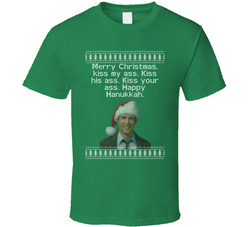 Kiss My Ass National Lampoons Christmas Vacation Quote Clark Knit T Shirt Kiss My Ass National Lampoons Christmas Vacation Quote Clark Knit T Shirt