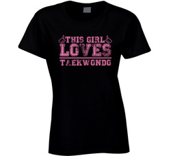 This Girl Thumbs Taekwondo Favorite Sport Ladies T Shirt