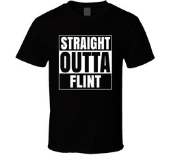 Straight Outta Flint Michigan City Parody T Shirt Straight Outta Flint Michigan City Parody T Shirt