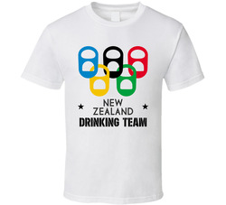 New Zealand Drinking Team Olympic Ring Beer Tab Games T Shirt New Zealand Drinking Team Olympic Ring Beer Tab Games T Shirt