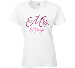Mrs Bougie Last Name Funny Ladies T Shirt