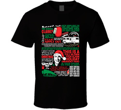 National Lampoon's Christmas Vacation Holiday Movie Quote Mashup T Shirt