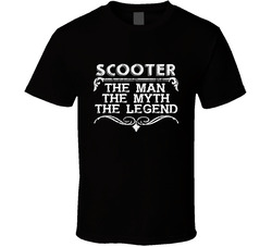 Scooter Man Myth Legend Vintage Grunge Style Cool Name T Shirt