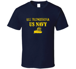 Uss Ticonderoga Us Navy Ship Crew T Shirt