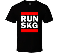 Run Skg Greece Thessaloniki     Funny Graphic Patriotic Parody Black T Shirt