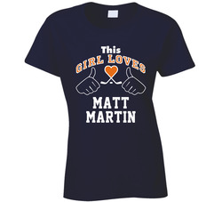 This Girl Loves Matt Martin New York Hockey Fan Sports Ladies T Shirt