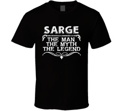 Sarge Man Myth Legend Vintage Grunge Style Cool Name T Shirt