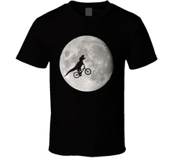 Flying Dinosaur Bike Moon Funny Et Parody T Shirt