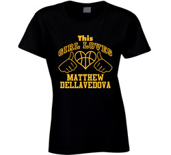 Matthew Dellavedova This Girl Loves Heart Cleveland Basketball Ladies T Shirt