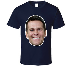 Tom Brady Face Head Cut Out T Shirt