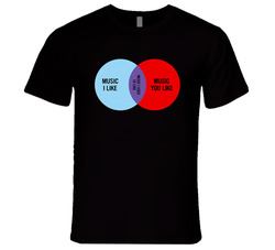 Music I Like Music You Like Venn Diagram Fun The It Crowd Show T Shirt