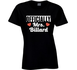 Officially Mrs Billard Just Married Funny Wife Ladies T Shirt