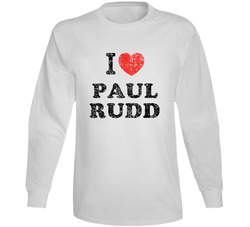Paul Rudd I Love Heart Comedian Comedy Worn Look Cool Fan Long Sleeve T Shirt Paul Rudd I Love Heart Comedian Comedy Worn Look Cool Fan Long Sleeve T Shirt